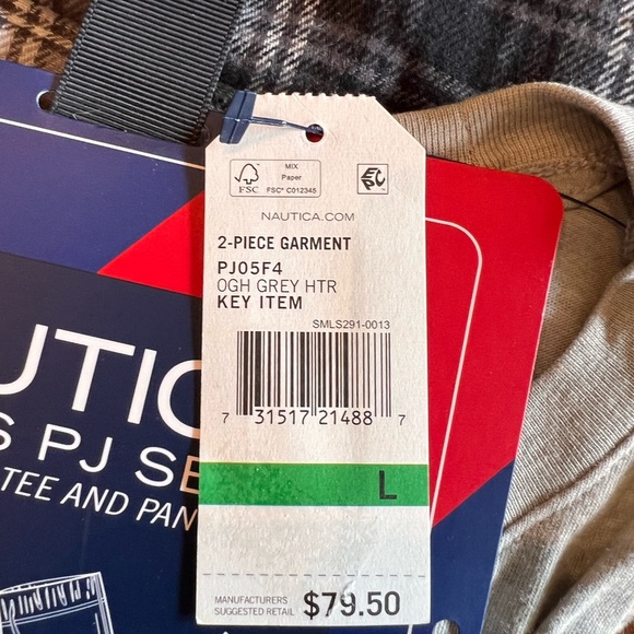 Nautica Men's PJ Set - Blue and Red - Picture 4 of 4